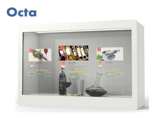 China 32 Inch Transparent LCD Display Frosted Black Acrylic Transparent Display Screen supplier